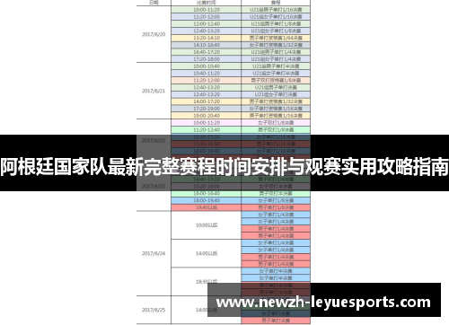 阿根廷国家队最新完整赛程时间安排与观赛实用攻略指南 阿根廷国家队最新完整赛程时间安排与观赛实用攻略指南